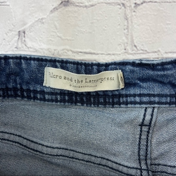 Pilcro and Letterpress Anthropology High-Rise Slim Boyfriend Denim Shorts 27 - Picture 7 of 15